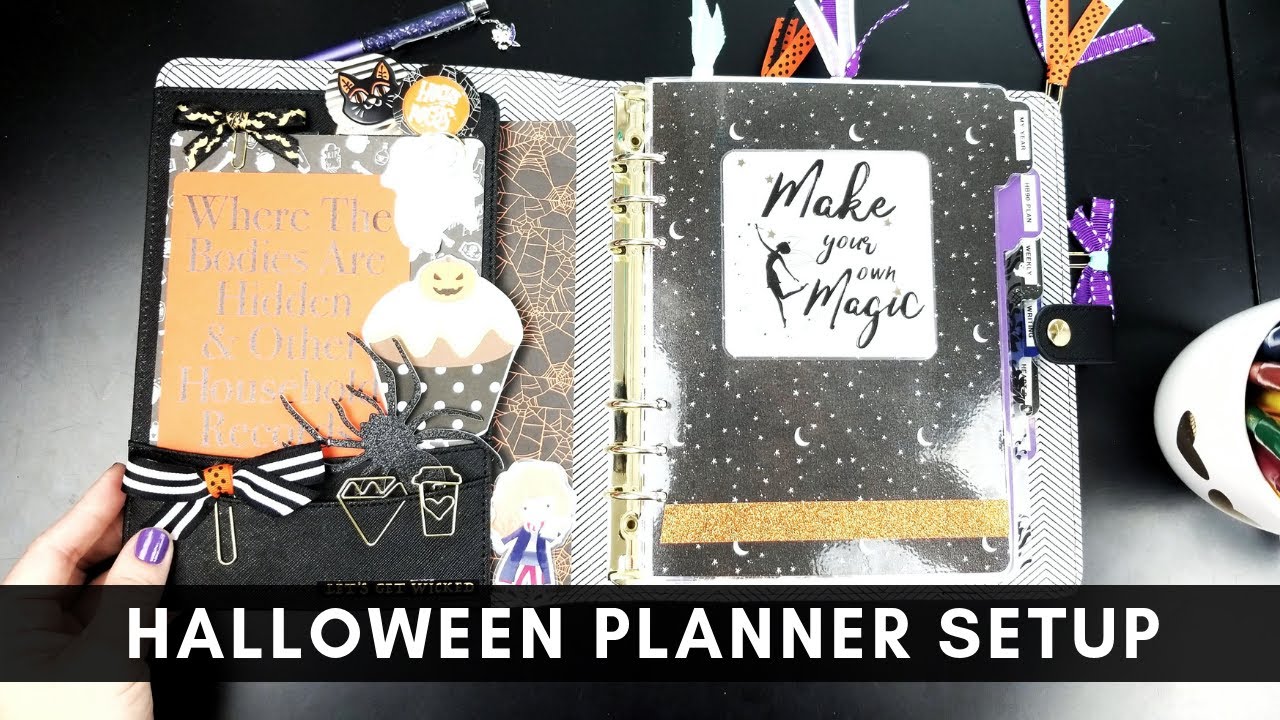 My Halloween Kikki K A5 Planner Setup Youtube