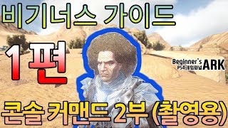 [비기너스 아크] ARK : SURVIVAL EVOLVED 비기너스 가이드 - 1편 콘솔 커맨드 2부(촬영용 각종 치트키)