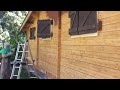 cedar panabode log home blasting by wc blasting