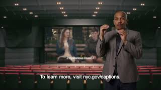 Official NYC PSA about Open Captions at Movie Theaters (Audio Description Version)