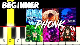 10 Famous Phonk Songs Slow And Easy Piano Tutorial Beginner