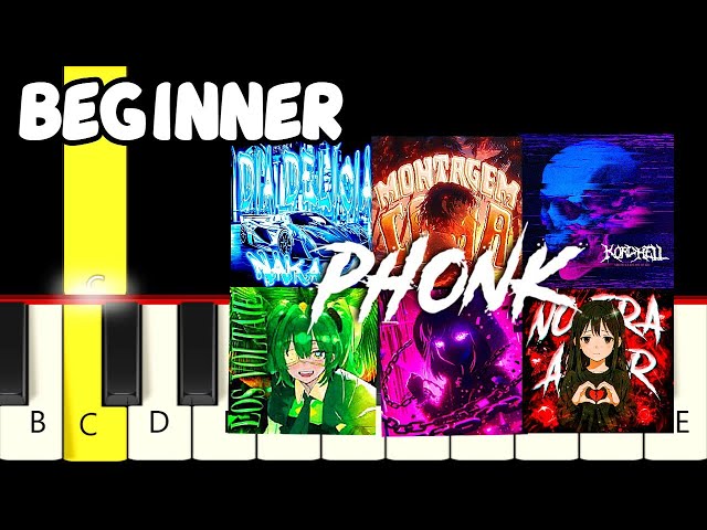 15 Famous Phonk Songs Slow And Easy Piano Tutorial Beginner