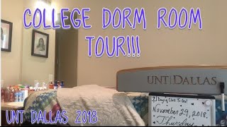 COLLEGE DORM ROOM TOUR || UNT 2018