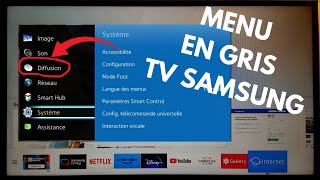 ''Cette fonction n'est pas offerte'' régler le problème de menu grisé sur un téléviseur Samsung