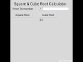 Python Program Tkinter Gui Square & Cube Root Calculator 🥰  #python #programming #shorts