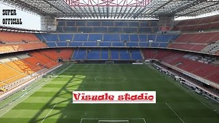 Visuale Stadio San Siro Giuseppe Meazza fila 7 Settore 227 secondo anello Rosso, Inter