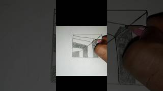 How to draw 3d optical illusion on paper.#art #shorts