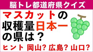 【脳トレ 都道府県クイズ 全10問】子供から大人まで楽しい簡単な三択クイズ 高齢者向け