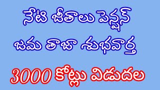 నేటి జీతాలు పెన్షన్ జమ/3000 కోట్లు విడుదల