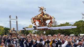 吉川八坂祭青年会「大江戸神輿まつりin木場公園」Part 3 12基立ち上げ〜閉会式 #吉川八坂祭 #暴れ神輿 #埼玉県 #吉川市#祭#担ぐ #カッコイイで賞