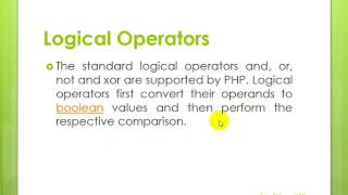 Learn PHP Lecture 5 PHP Operators Part2