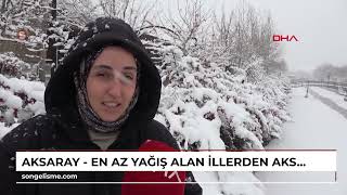 Aksaray - En az yağış alan illerden Aksaray'da kar yağışı sevindirdi