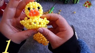 How to bead animal accessory:Big yellow duck (style 1) 1/2