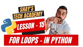 Python For Beginners | Lesson 15 - For Loops in python | Python Tutorial #coder #python #codeing