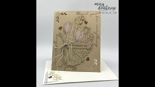 Stampin Up//Spring Corners//Mixed Florals//Sneak Peek//Online Exclusives//Thank You Card