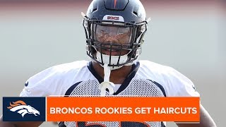Bradley Chubb, Courtland Sutton, Isaac Yiadom and rest of Broncos rookies get annual rookie haircut