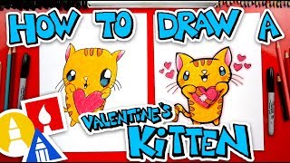 How To Draw The Cutest Valentine's Day Kitten Ever