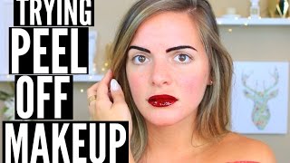 TRYING PEEL OFF MAKEUP | TEST IT OUT THURSDAY | Casey Holmes