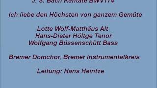 Bach Kantate BWV 174 Ich liebe den Höchsten von ganzem Gemüte, Hans Heintze 1959