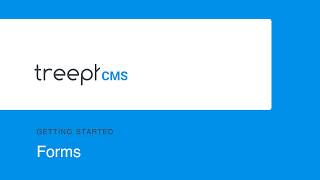 Treepl CMS Forms [Getting Started]