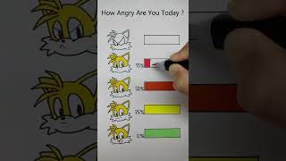 How Angry Are You Today? Tails（Sonic）ANGRY test 🔥🔥#shorts