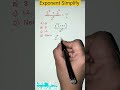 exponent simplify maths shorts shortsfeed trending viralshorts ytshorts