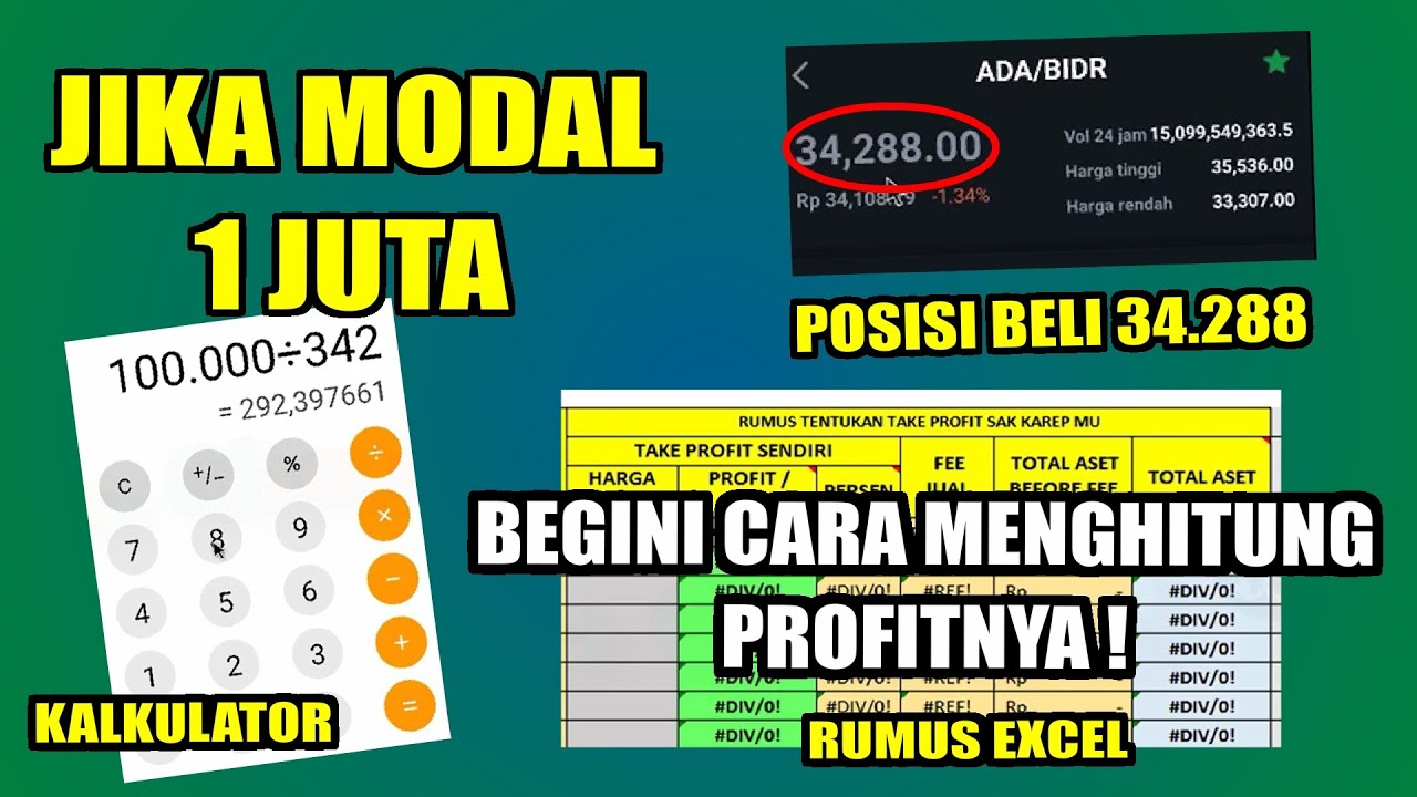 Cara Menghitung Profit Crypto Dengan Kalkulator Dan Rumus Excel - YouTube