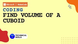 Find Volume of a Cuboid || Makecode || Coding || Block Coding || Python