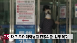 대구 주요 대학병원 전공의들 ′업무 복귀′