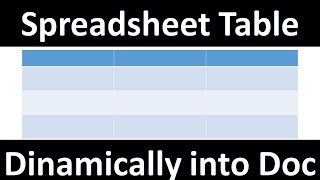 Dynamically insert Google spreadsheet table content into Google docs