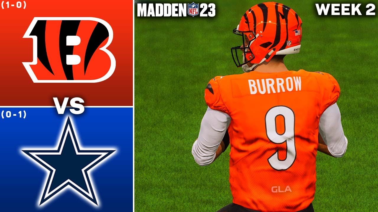 Bengals Vs. Cowboys Week 2 Simulation Madden 23 Gameplay PS5 - YouTube