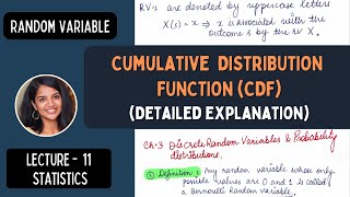 Lecture 11 Statistical Methods for Economics | Cumulative Distribution Function CDF  | Sem 1 SME