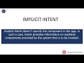 what is an intent in android application types of intent implicit and explicit differences