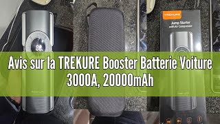 Avis sur la TREKURE Booster Batterie Voiture 3000A, 20000mAh Démarreurs de Batterie avec Compresseur