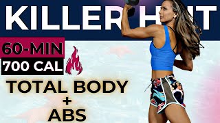 60-MIN KILLER HIIT WORKOUT WITH WEIGHTS (total body weight loss, lean muscle builder + abs fat burn)