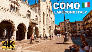 LAKE COMO ITALY WALKING TOUR | COMO ITALY CITY AND LAKEFRONT TOUR 4K 60 FPS