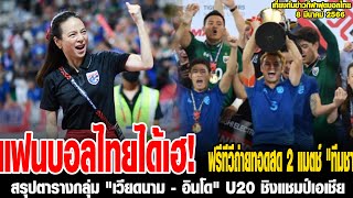 เที่ยงทันข่าวกีฬาบอลไทย แฟนบอลไทยได้เฮ!,สรุปตารางกลุ่ม,“ช้างศึก U23” เตรียม ลุยโดฮา คัพ