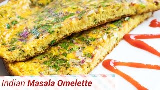 Perfect Omelette recipe- masala omelette for breakfast, brunch ,lunch or dinner. Indian omelette