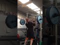 140kg 308lb strict overhead press three rep max