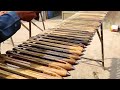 wooden step by step unique wood turning process hand made mach speed loom shuttle mass production