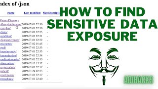 HOW TO FIND SENSITIVE DATA EXPOSURE VULNERABILITY by ADIHACKS