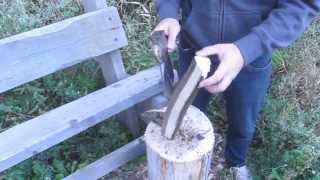 Carving Found Wood without power tools (axe, Hatchet, saw)