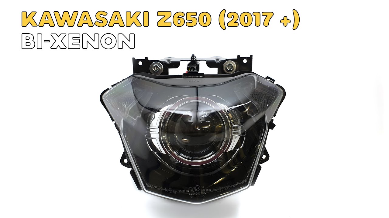 Kawasaki Z650 Headlight Upgrade With Aharon Bi-xenon Projector - YouTube