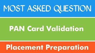 PAN Card Number Validation | Problem - 4 | C | Java | Python | The Coding Bytes