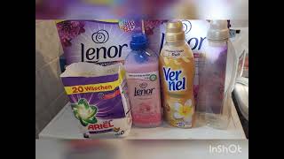 #asmr #laundry for summer 2023 , with Ariel color , Lenor color \u0026 Sakura laundry softeners mix