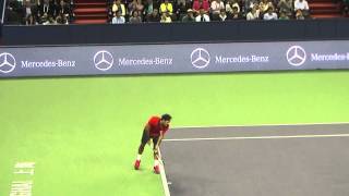 Federer 4 Straight ACES !! shanghai rolex master 2014  SF(vs djokovic)