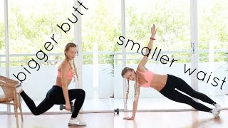 Тоньше талия, больше попа ))/ Smaller waist \u0026 bigger butt workout