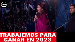 Tremendo mensaje de Cristina frente a la militancia: "Espero que hagamos ganar al peronismo"