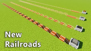4 New Ways to Build Fastest Railroad in Minecraft !