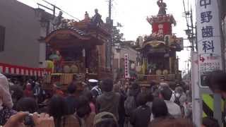 川越祭り　２０１３　連雀町（太田道灌）の山車を巡る曳っかわせを楽しむ